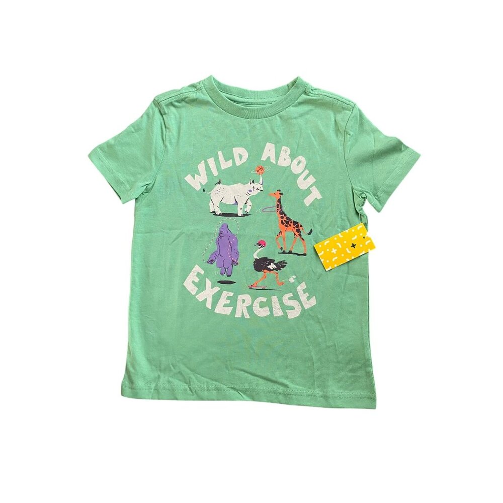 Rumi + Ryder Wild About Exercise Wildlife Sports Graphic Tee NEW WITH TAGS
